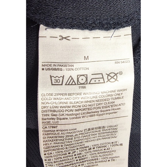 Banana Republic Navy Long Sleeve 1/4 Zip Pullover Hoodie Men's Size‎ Medium - Picture 5 of 5